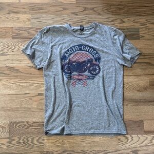 Tin Haul Gray Moto-Cross Graphic Tee